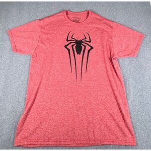 Amazing Spider-Man 2 Graphic T-Shirt Men's XL Red Heathered Black Spider
